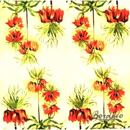 Serwetka do decoupage kwiaty szachownica cesarska 33x33 IHR Unikat